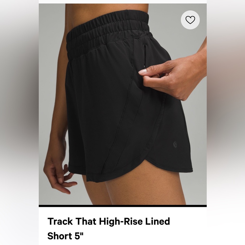 NWT Lululemon Track That shorts 5” lined